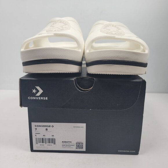 Converse All Star Unisex White Slide Sandals US Size Men's 7 Wo's 8 NWB - Picture 2 of 9